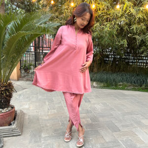 Salmon Muslin Co-ord Set